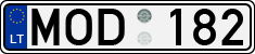 License plate of Lithuania, Cars