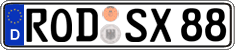 German license plate, Regular plates