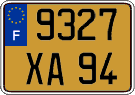 French license plate, FNI
