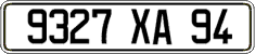 French license plate, FNI
