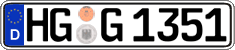 German license plate, Regular plates