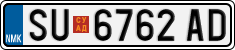 License plate of North Macedonia, Regular plates (2012)