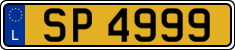 License plate of Luxembourg, 2003 year system