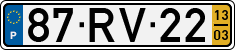 License plate of Portugal, Regular plates