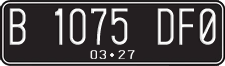 License plate of Indonesia, Regular plates