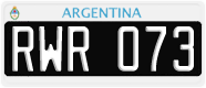 License plate of Argentina, Cars (1995, ABC 123)