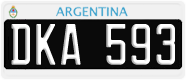License plate of Argentina, Cars (1995, ABC 123)