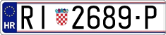 License plate of Croatia, Regular plates