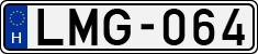 license plates of Hungary, Cars (1990)