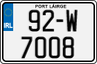License plate of Ireland, Regular plates