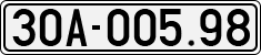 License plate of Vietnam, Cars