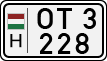 license plates of Hungary, Oldtimers (1990)