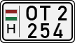 license plates of Hungary, Oldtimers (1990)