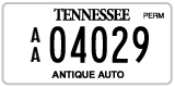 Tennessee, Antique (AA 12345)