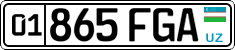 License plate of Uzbekistan, Organizations