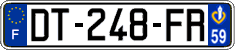 French license plate, SIV (ordinary)