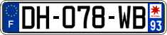 French license plate, SIV (ordinary)