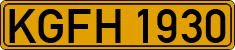 License plate of Kyrgyzstan, Foreign citizens and enterprises (1994)