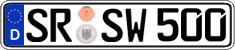 German license plate, Regular plates
