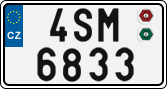 License plate of the Czech Republic, Cars (2001)