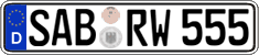 German license plate, Regular plates
