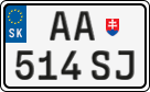 License plate of Slovakia, Motorcycles