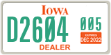 Iowa, Dealer (XXXX(X) XXX)