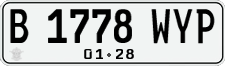 License plate of Indonesia, Regular plates