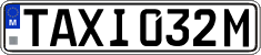 License plate of Malta, Taxi (TAXI 123A)