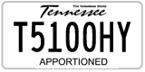 Tennessee, Apportioned