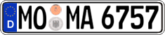 German license plate, Regular plates