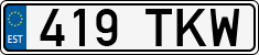 License plate of Estonia, Regular car plates