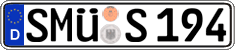 German license plate, Regular plates