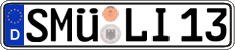German license plate, Regular plates
