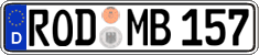 German license plate, Regular plates
