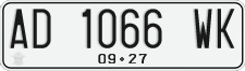 License plate of Indonesia, Regular plates