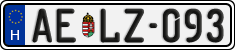 license plates of Hungary, Regular plates (2022)