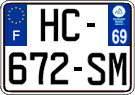 French license plate, SIV (ordinary)