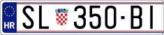 License plate of Croatia, Regular plates