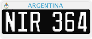 License plate of Argentina, Cars (1995, ABC 123)