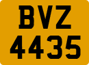License plate of the United Kingdom, Northern Ireland (1966)
