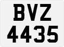 License plate of the United Kingdom, Northern Ireland (1966)