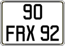 French license plate, FNI