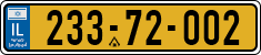 License plate of Israel, Regular plates