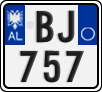 License plate of Albania, Motorcycles (2011)