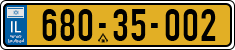 License plate of Israel, Regular plates