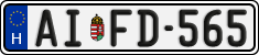 license plates of Hungary, Regular plates (2022)
