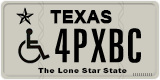 Texas, Vehicles for disabled persons (1ABCD)
