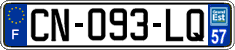 French license plate, SIV (ordinary)