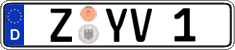 German license plate, Regular plates